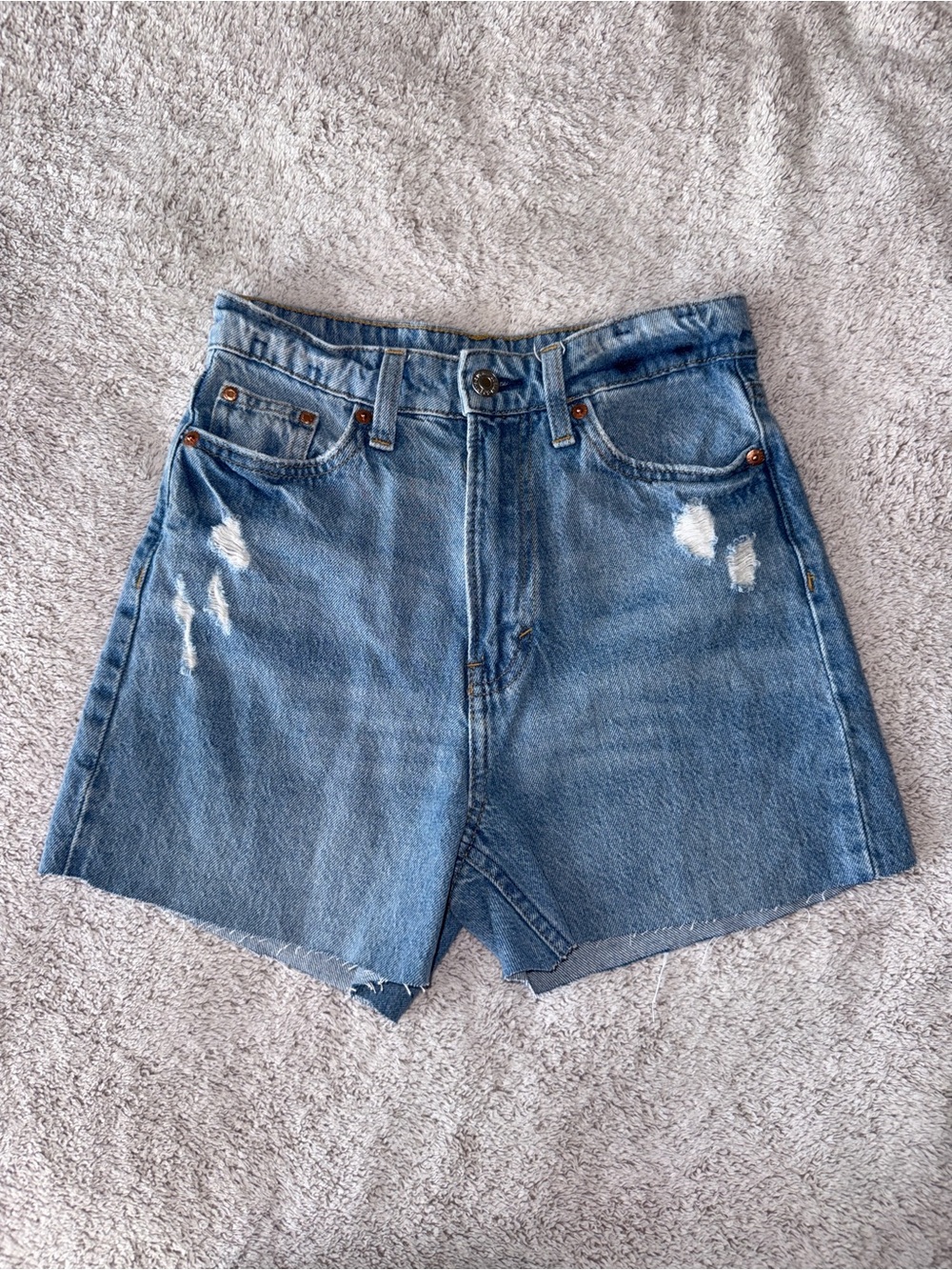 high waist jean shorts